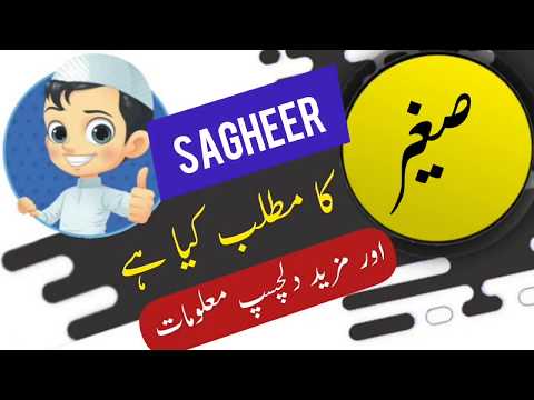 Sagheer name meaning in urdu and lucky number | Islamic Boy Name | Ali Bhai