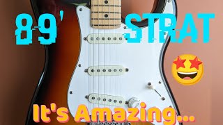 Video thumbnail for I'm not a Strat guy... but DAMN. 1989 Fender American Standard Stratocaster by Boechler Guitars and Repair
