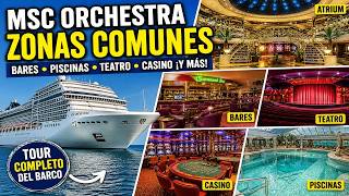 Así son las ZONAS COMUNES del MSC Orchestra 🚢 Bares, Piscinas, Teatro y MÁS