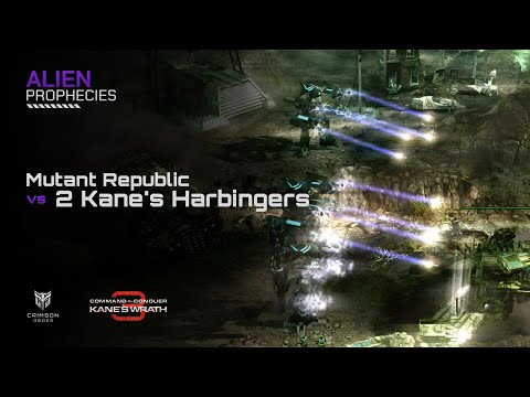 Kane's Wrath [Alien Prophecies Mod] - Mutant Republic vs 2 Kane's Harbingers Brutal AI