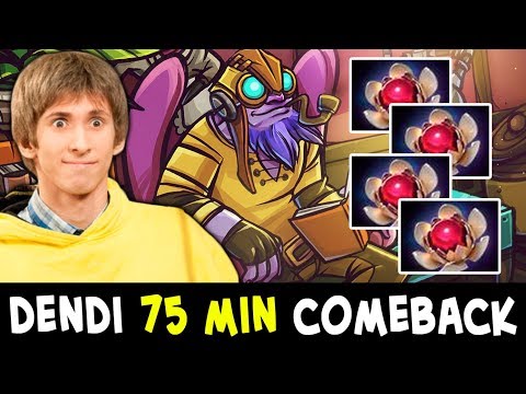 Dendi Tinker + w33 Comeback 75 min — WTF Lotus Orbs plays