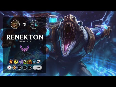 Renekton Mid vs Ekko - KR Master Patch 12.14