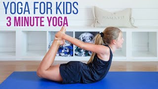 Kids Yoga | 3 Minute Beach Yoga👭| Child's Pose Yoga