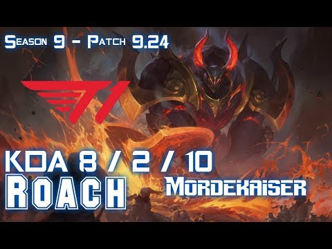 T1 Roach MORDEKAISER vs YASUO Mid - Patch 9.24 KR Ranked