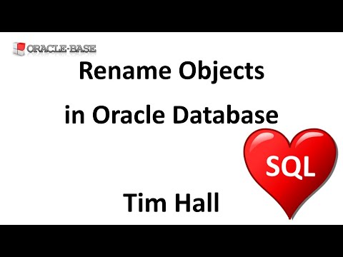 Rename Objects (Tables, Columns, Constraints, Indexes, Tablespaces) in Oracle Database