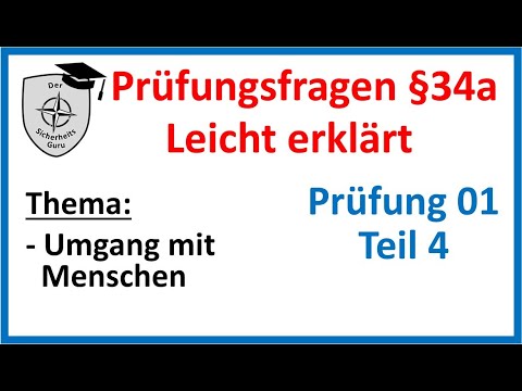 SKP 01Teil4 SACHKUNDE §34a GewO PRÜFUNGSFRAGEN einfach erklärt Vorbereitung auf die SACHKUNDEPRÜFUNG