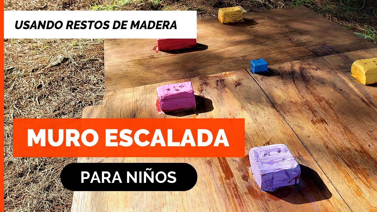 MURO DE ESCALADA o BOULDER CASERO para niños! 🧗​🔨​ (Tutorial muy Fácil) Usando restos de madera
