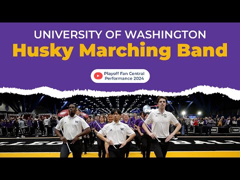 Husky Marching Band Playoff Fan Central Performance at 2024 CFP National Championship Pep Rally