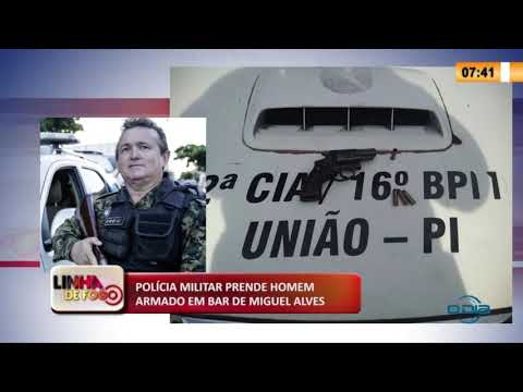 LINHA DE FOGO 21 03 2020 POLíCIA MILITAR PRENDE HOMEM ARMADO EM BAR DE MIGUEL ALVES