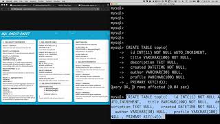DATABASE2 MySQL - 8.2테이블의 생성
