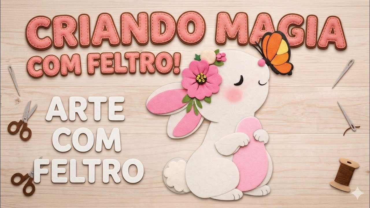 "COMO FAZER: Coelhinho de Feltro Mais Fofo do Mundo! 🐰✨"