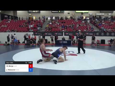 86 Kg Rnd Of 32 - Bennett Berge, Jackrabbit Wrestling Club Vs Jacob Meissner, Sunkist Kids Wrestli