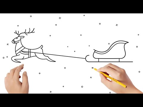 Comment dessiner un renne volant et un traîneau