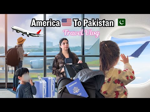 Traveling ALONE With KIDS/ AMERICA To PAKISTAN Journey With QATAR Airways✈️