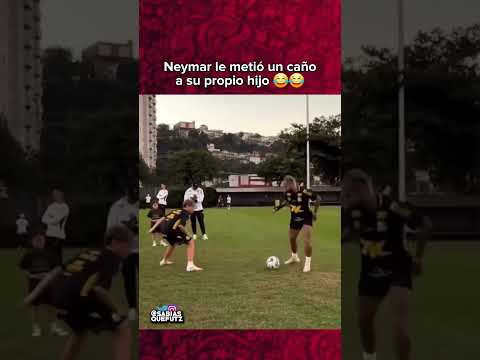 😯 Neymar le metió un caño a su propio hijo 😂😂 | #football #footballshorts #futbol #soccer