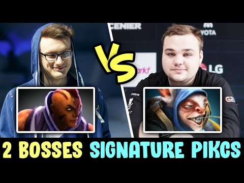 2 BOSSES on SIGNATURE heroes — Miracle AM vs Noone MEEPO