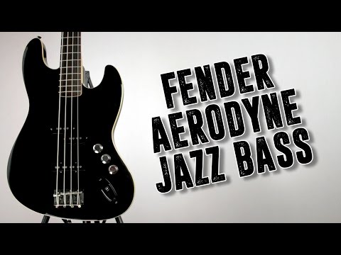 Fender Aerodyne Jazz Bass Guitar - Black w/ Stained Rosewood Fingerboard image 9