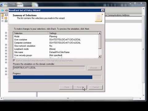 Use Resultant Set of Policy RSOP in Windows 2008 Active Directory