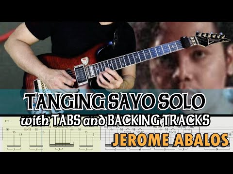 JEROME ABALOS || TANGING SAYO SOLO with GUITAR PRO7 TABS and BACKING TRACK || ALVIN DE LEON (2020)