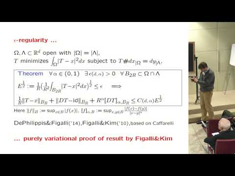 Optimal transport: A Variational approach to regularity for Monge-Ampère (matching problem)