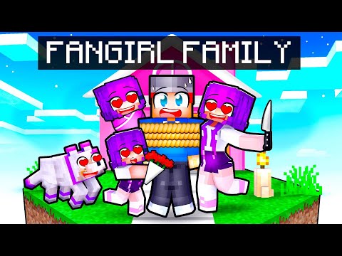 Having a CRAZY FANGIRL Family in Minecraft!