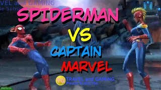 [Game Play] Spiderman Hits Captain Marvel - Who Wins?