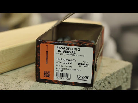 Fasadplugg universal V/S/B - monteringsanvisning