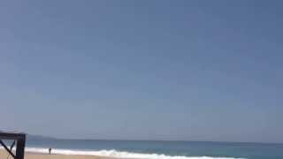 preview picture of video 'Hobbyking T-45 Goshawk maiden flight. In the beach.'