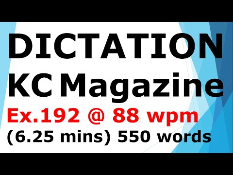 #shorthanddictation from Sir KC Magazine @ 88 wpm
