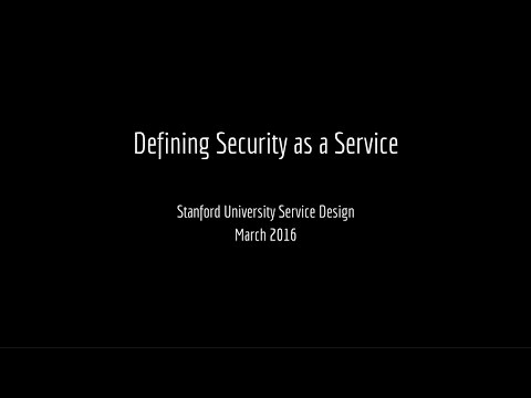 ISO - Defining Security as a Service