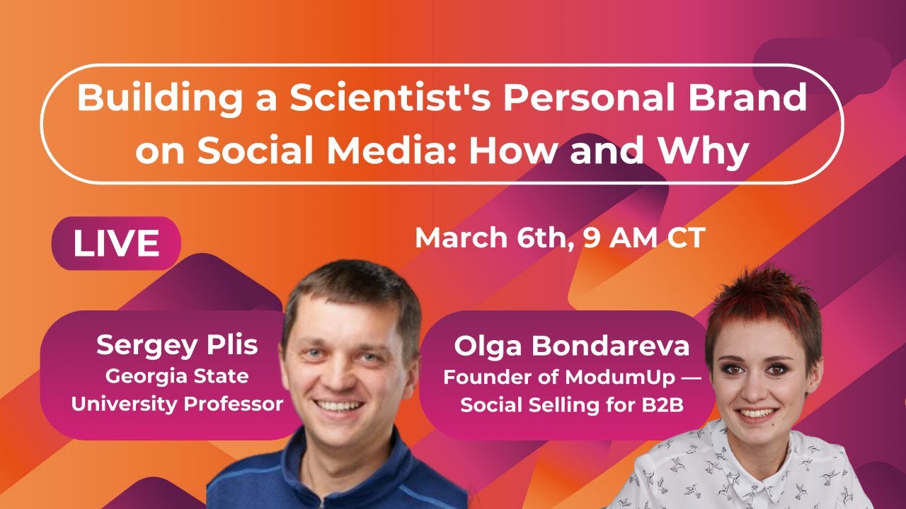Building a Scientist's Personal Brand on Social Media