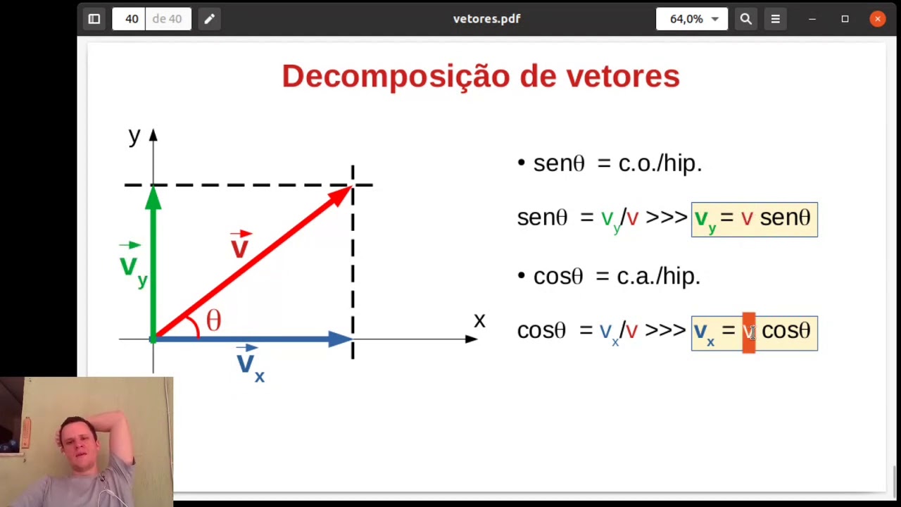 Decomposição de um vetor