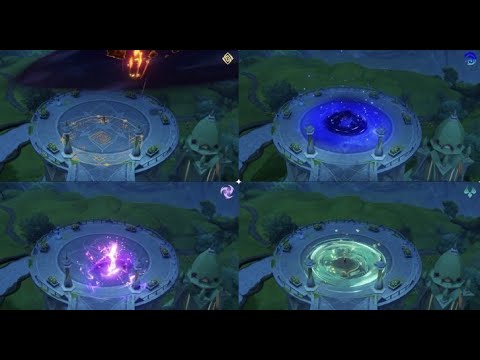Teyvat at night  | Elemental Bursts | Genshin impact
