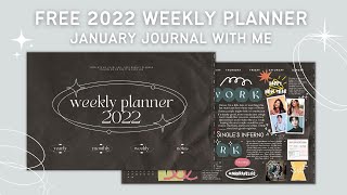 FREE 2022 WEEKLY PLANNER | JANUARY JOURNAL WITH ME | GOODNOTES 5