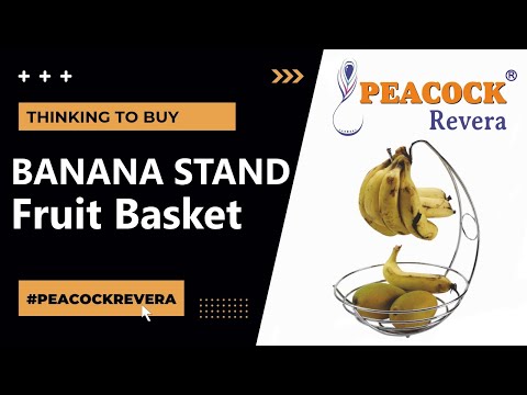 Peacock revera stainless steel ss banana stand, fruit basket...