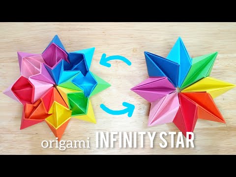 Infinity star origami tutorial | how to make a transforming paper toy