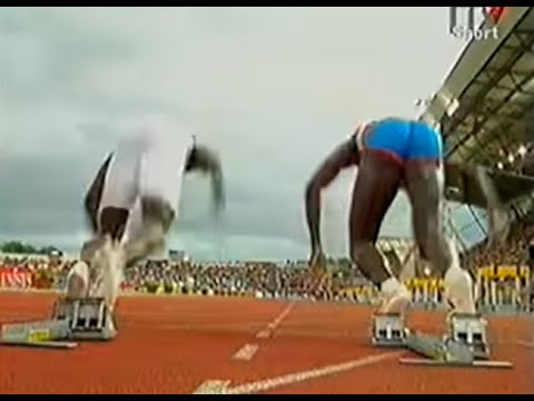Carl Lewis v Linford Christie 1993 Gateshead 100m Race.