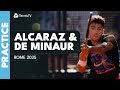 LIVE PRACTICE Carlos Alcaraz Alex De Minaur Practice In Rome