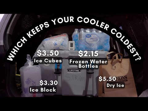 Bag, Block, Frozen Water bottle, or Dry ice.  What works the best?