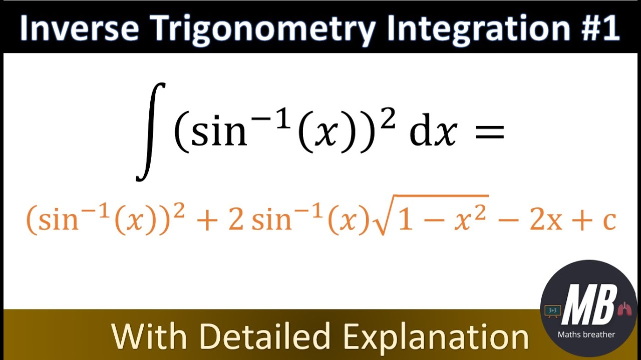 Cracking Calculus: Inverse Trigonometry Integration | Example #1 | Hindi