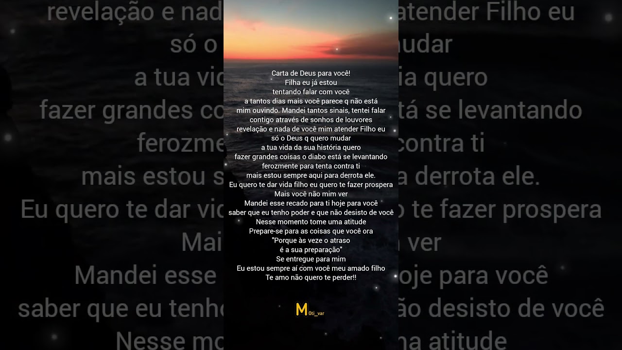 carta de Deus para você #fé #cristão #palavradosenhor