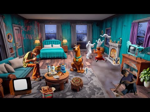 Spooky Scooby-Doo Halloween Ambience: Haunted House Sounds & Visuals