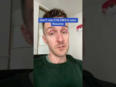 Don’t use colors in your resume! #career #resume #cv #jobsearch
