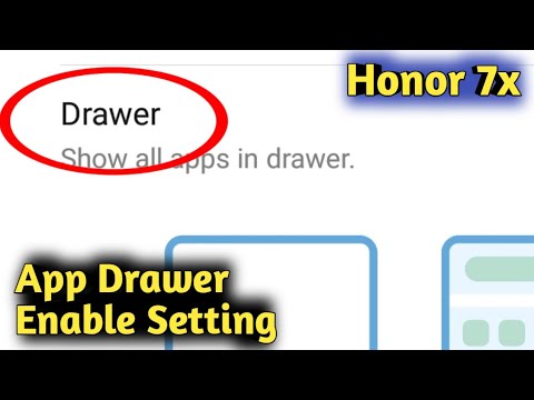 Honor 7X App Drawer Enable Setting