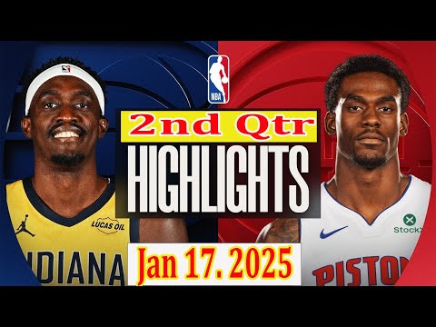 Detroit Pistons vs Indiana Pacers 2nd Qtr Jan 17. 2025 Highlights | NBA