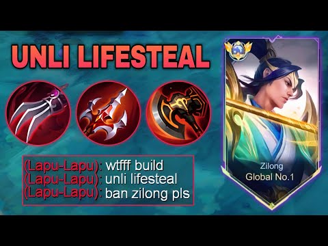 DEATHLESS ZILONG?! UNLI LIFESTEAL BUILD BREAKS THE GAME! INSANE CHEAT MODE GUIDES + PRO TIPS