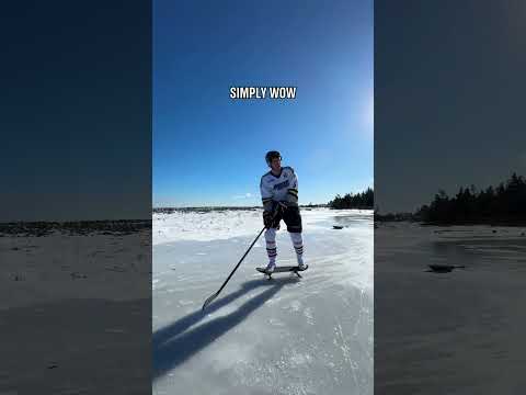 Ice hockey meets skateboarding with a touch of slopestyle? 🏒🛹🏂  📹:johnnypurcell #Olympics