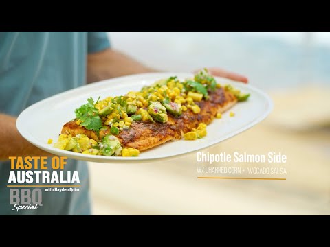 Chipotle Salmon Side with Charred Corn & Avocado Salsa