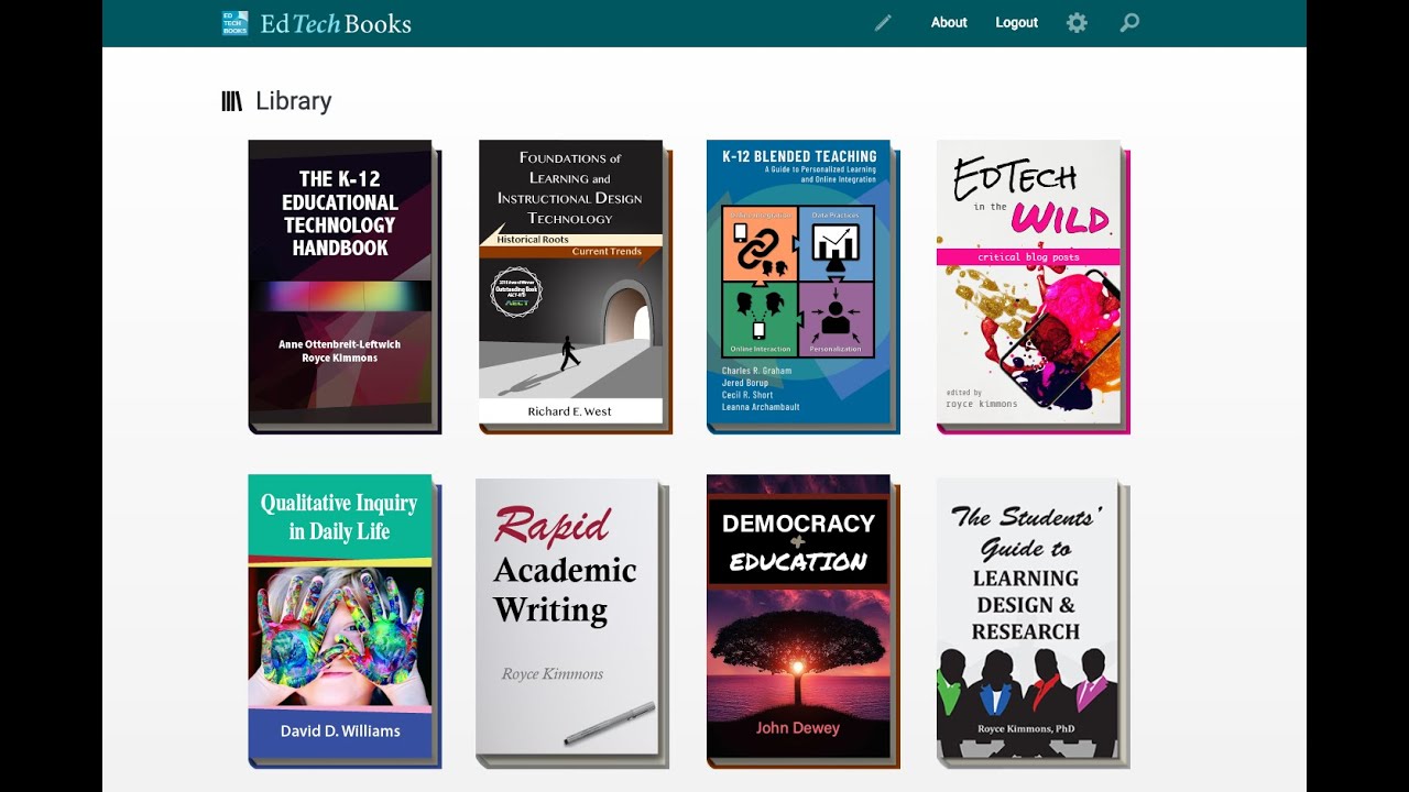 Thumbnail of a video about features on EdTech Books.