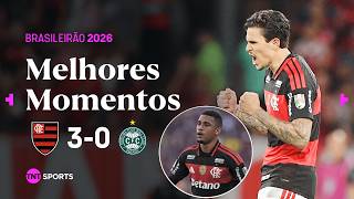 PEDRO DÁ PASSE GENIAL E SAMUEL LINO ACABA COM O JOGO | FLAMENGO 3 X 0 CORITIBA | MELHORES MOMENTOS
